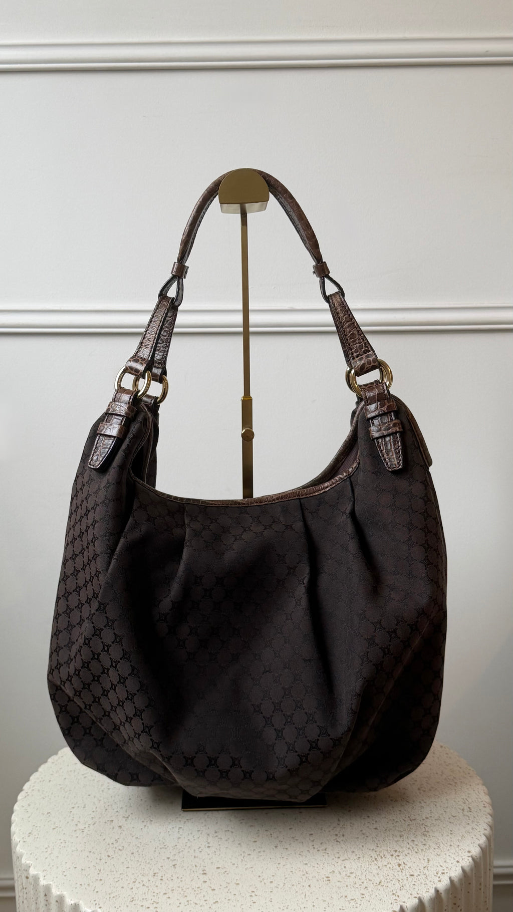 Celine Macadam Canvas Hobo Bag
