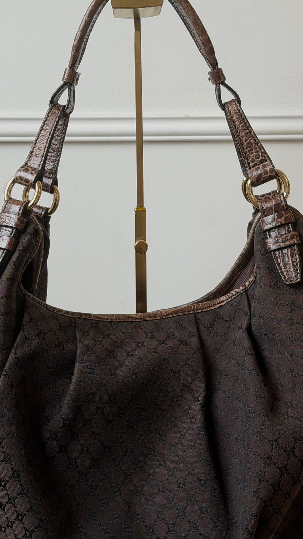 Celine Macadam Canvas Hobo Bag