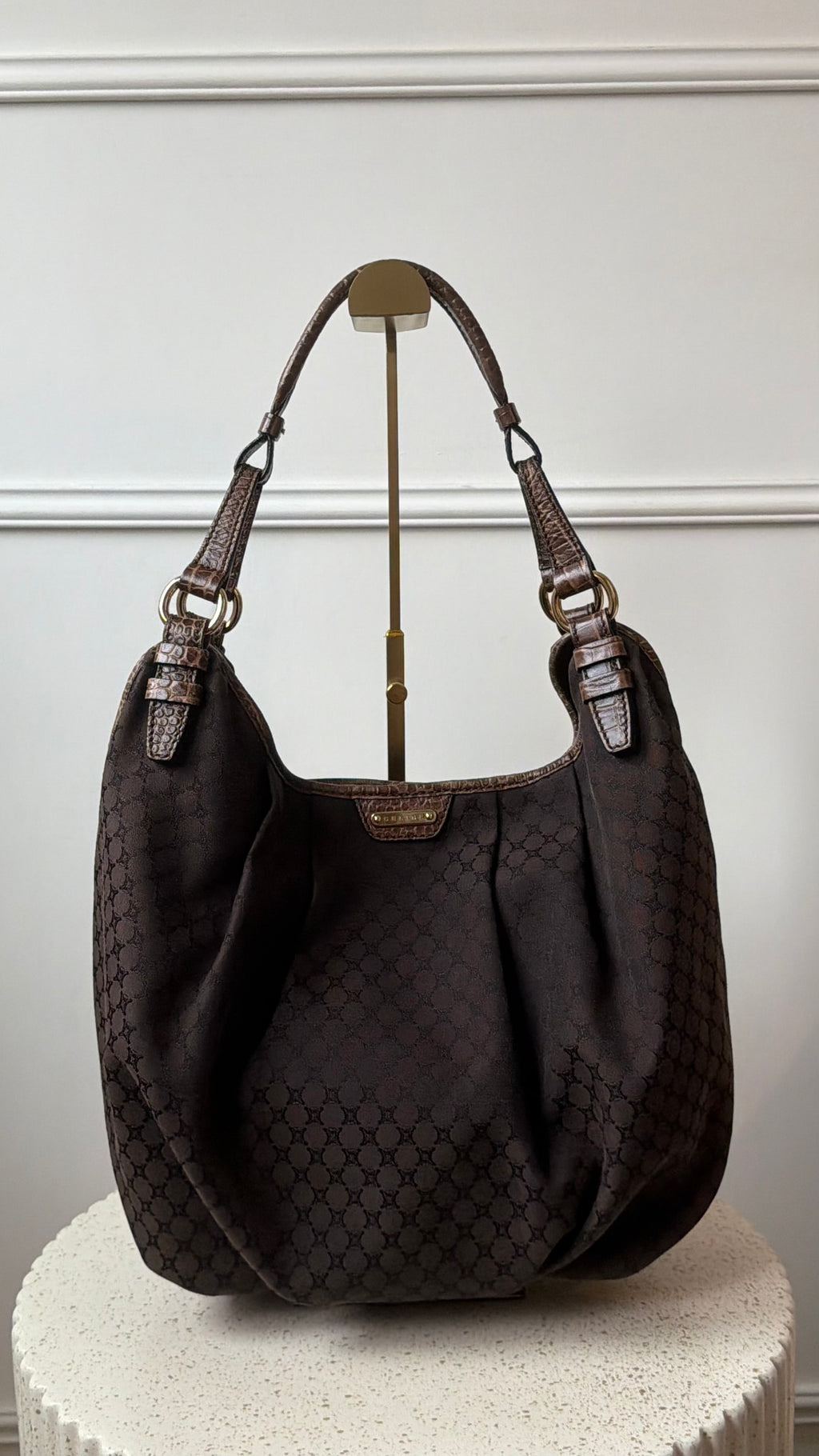 Celine Macadam Canvas Hobo Bag