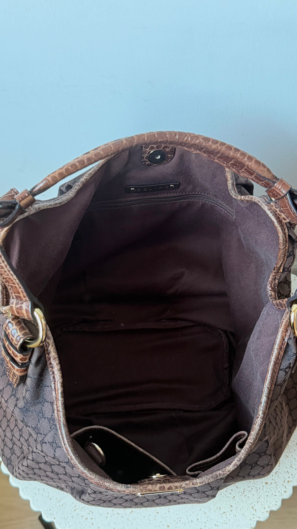 Celine Macadam Canvas Hobo Bag