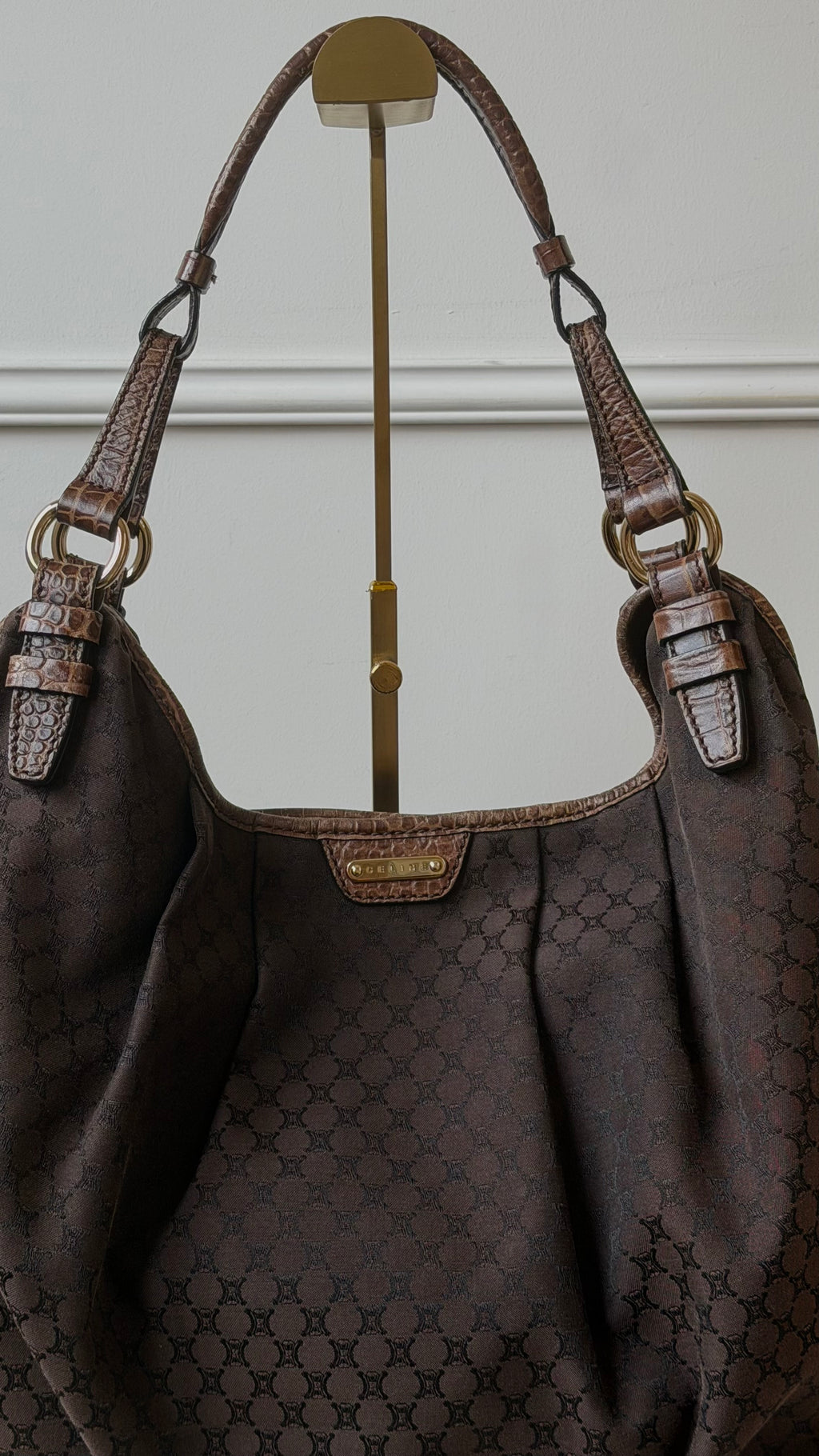 Celine Macadam Canvas Hobo Bag
