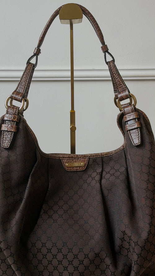 Celine Macadam Canvas Hobo Bag